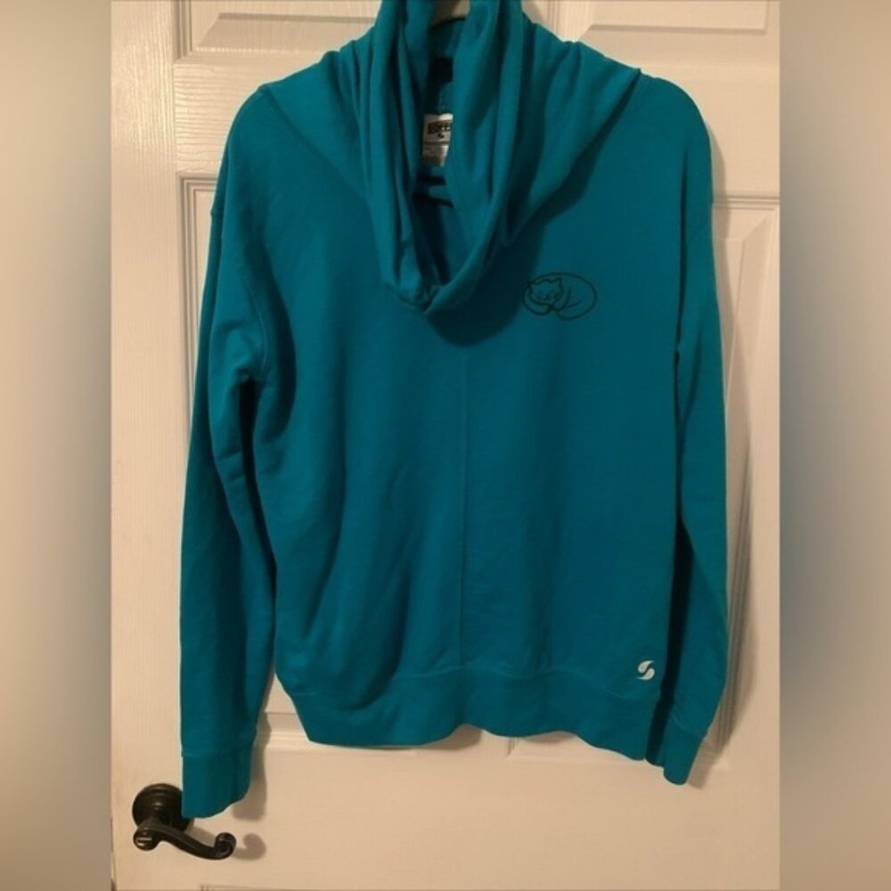 Soffe Long Sleeve Cowl Neck - Size Juniors Large - Sleeping Cat Logo